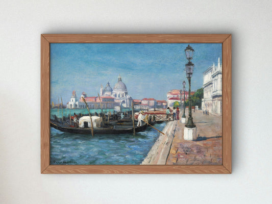 Venice by Dario Villares Barbosa 1920, Wall Art Print, Fine Art Reproduction, Museum Quality Decor, Poster