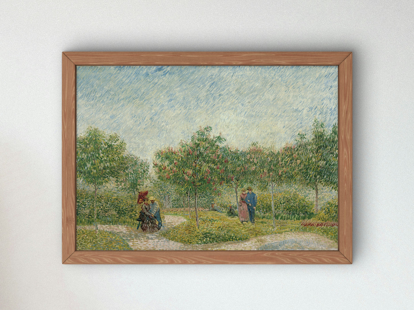 Garden in Montmartre with Lovers by Vincent van Gogh 1887, Wall Art Print, Fine Art Reproduction, Museum Quality Decor, Poster