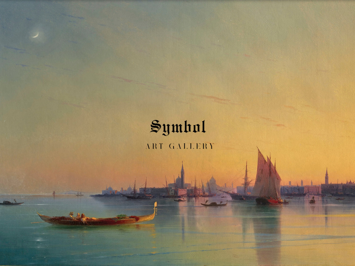 Venice at Sunset by Ivan Konstantinovich Aivazovsky 1873, Wall Art Print, Fine Art Reproduction, Museum Quality Decor, Poster