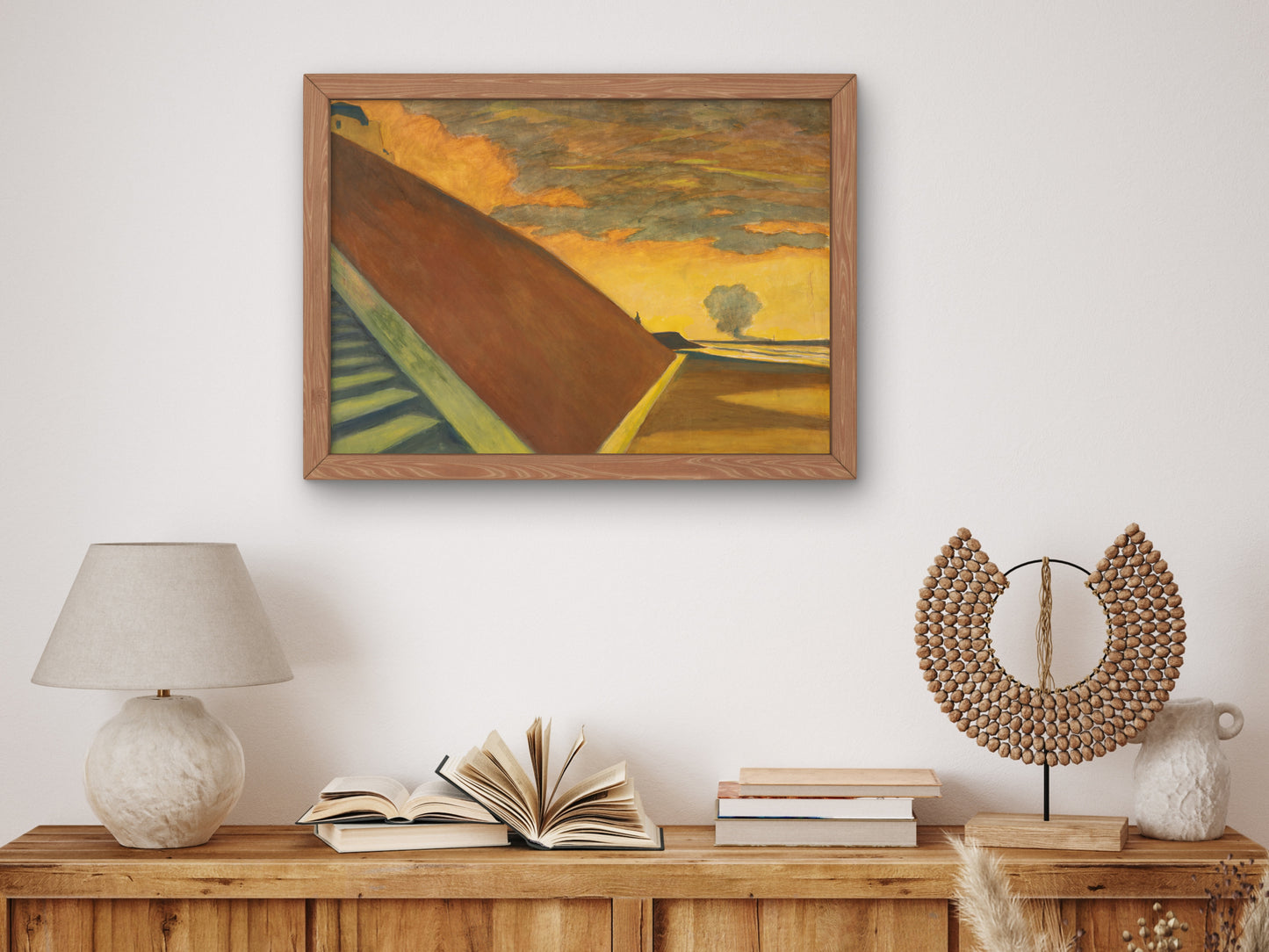 The Staircase, Yellow Twilight by Léon Spilliaert 1922, Wall Art Print, Fine Art Reproduction, Museum Quality Decor, Poster