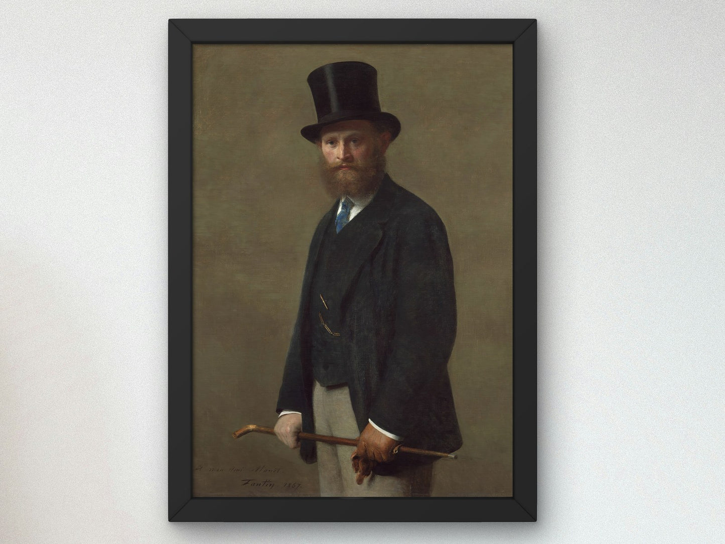 Portrait of Édouard Manet by Henri Fantin Latour 1867, Wall Art Print, Fine Art Reproduction, Museum Quality Decor, Poster
