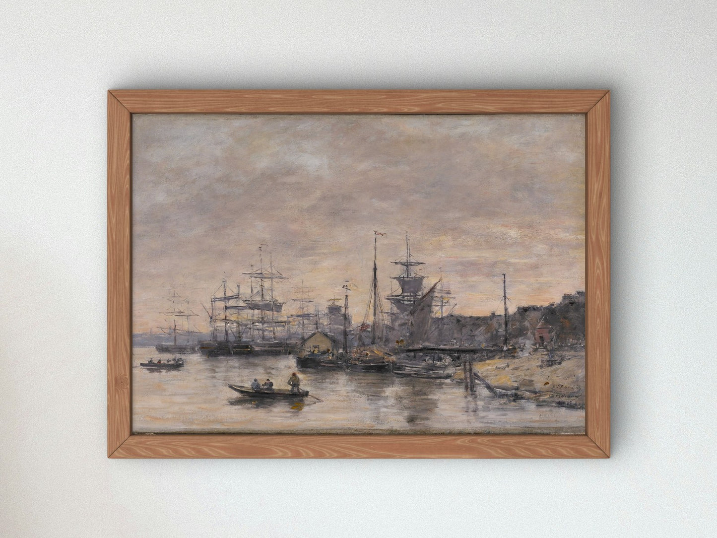 Bordeaux the Harbor by Eugène Boudin 1874, Wall Art Print, Fine Art Reproduction, Museum Quality Decor, Poster