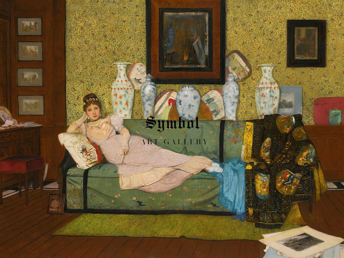 A Reverie In the Artist's House by John Atkinson Grimshaw 1878, Wall Art Print, Fine Art Reproduction, Museum Quality Decor, Poster