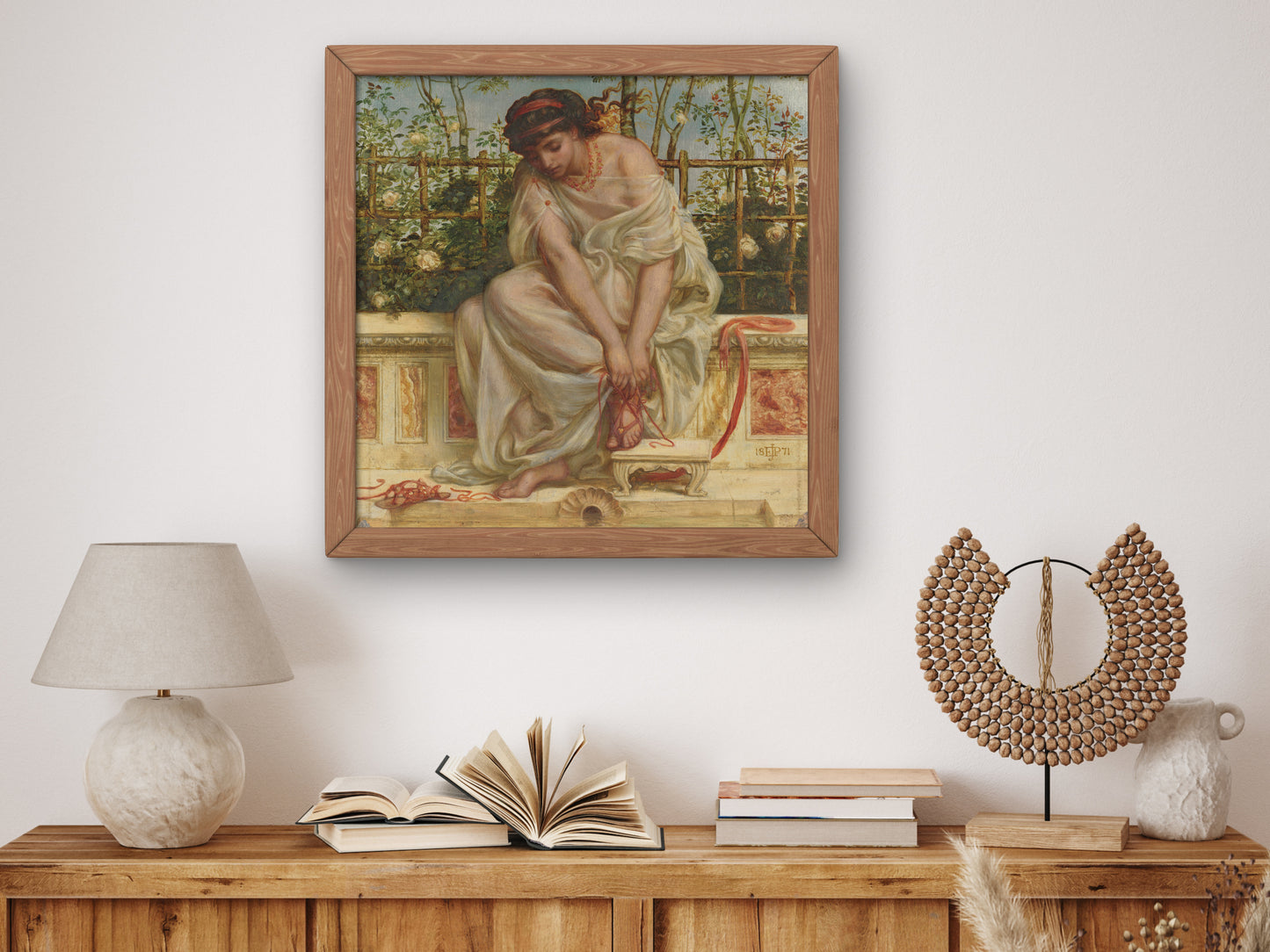 The Sandal by Edward John Poynter 1871, Wall Art Print, Fine Art Reproduction, Museum Quality Decor, Poster