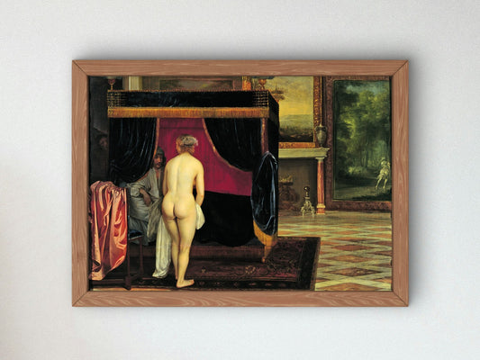 Kandaules' Wife Discovering the Hiding Gyges by Eglon van der Neer 1661, Wall Art Print, Fine Art Reproduction, Museum Quality Decor, Poster