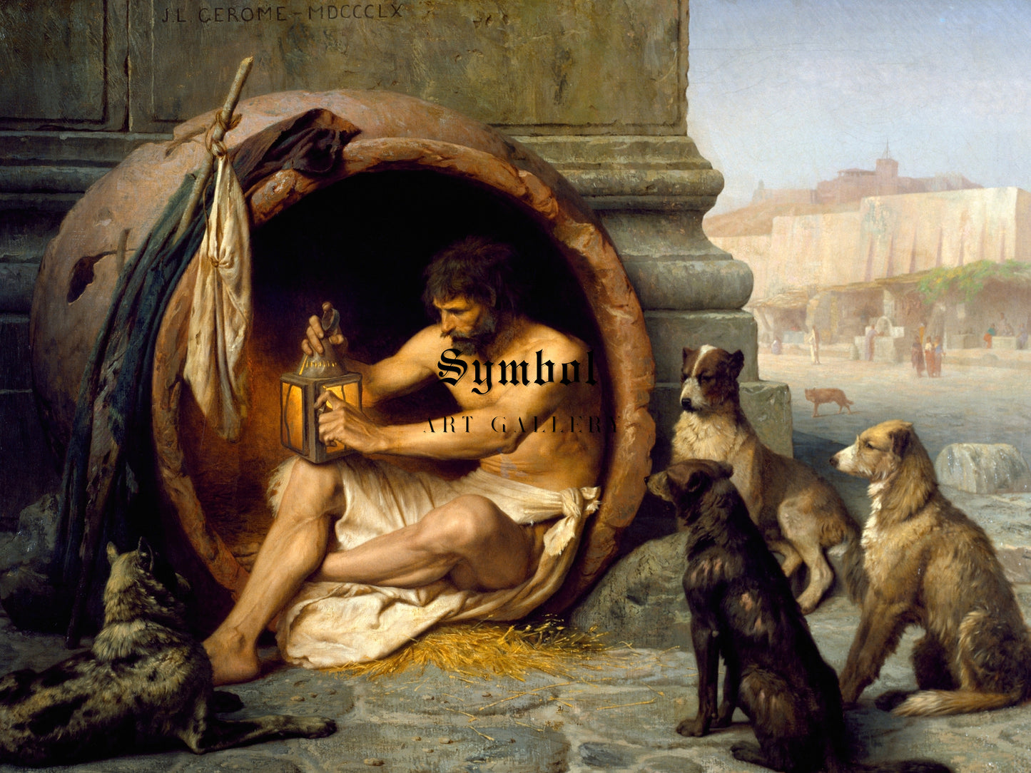 Diogenes by Jean Léon Gérôme 1860, Wall Art Print, Fine Art Reproduction, Museum Quality Decor, Poster