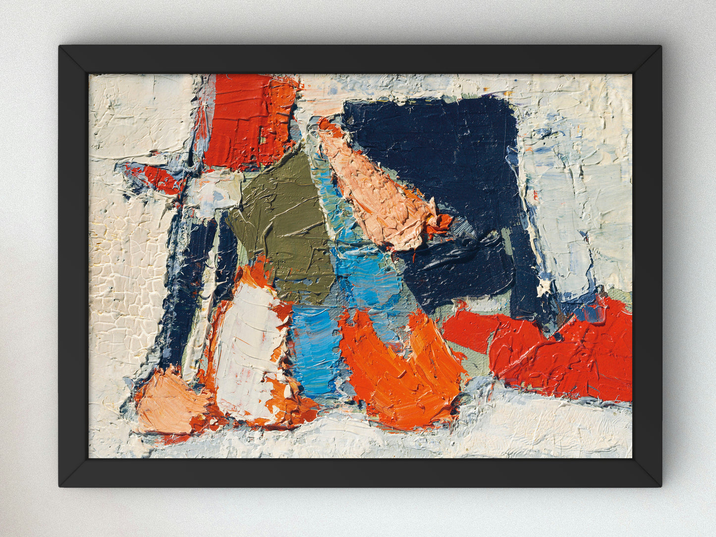 Composition by Nicolas de Staël 1950, Wall Art Print, Fine Art Reproduction, Museum Quality Decor, Poster
