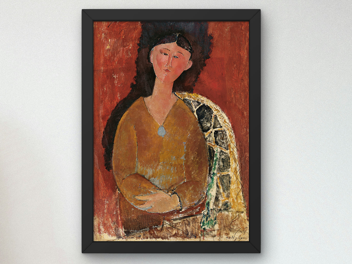 Beatrice Hastings Seated by Amedeo Modigliani 1915, Wall Art Print, Fine Art Reproduction, Museum Quality Decor, Poster