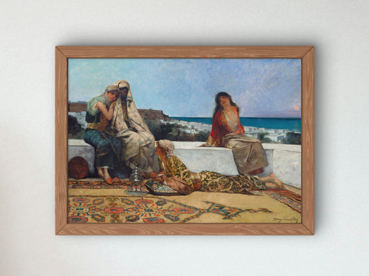Twilight Hours by Jean Joseph Benjamin Constant 1884, Wall Art Print, Fine Art Reproduction, Museum Quality Decor, Poster