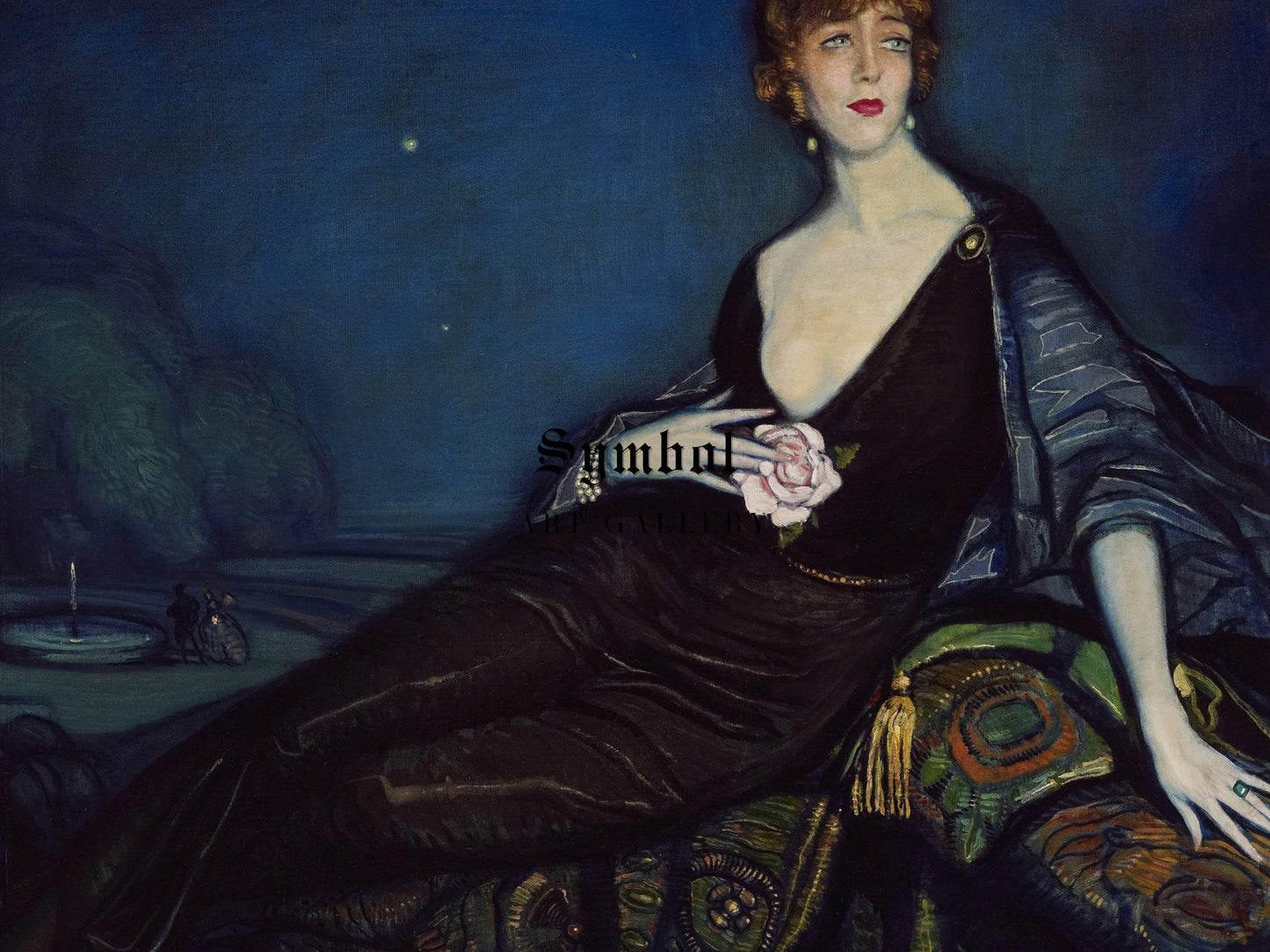 Marquesa de Casa Maury by Federico Beltrán Masses 1924, Wall Art Print, Fine Art Reproduction, Museum Quality Decor, Poster