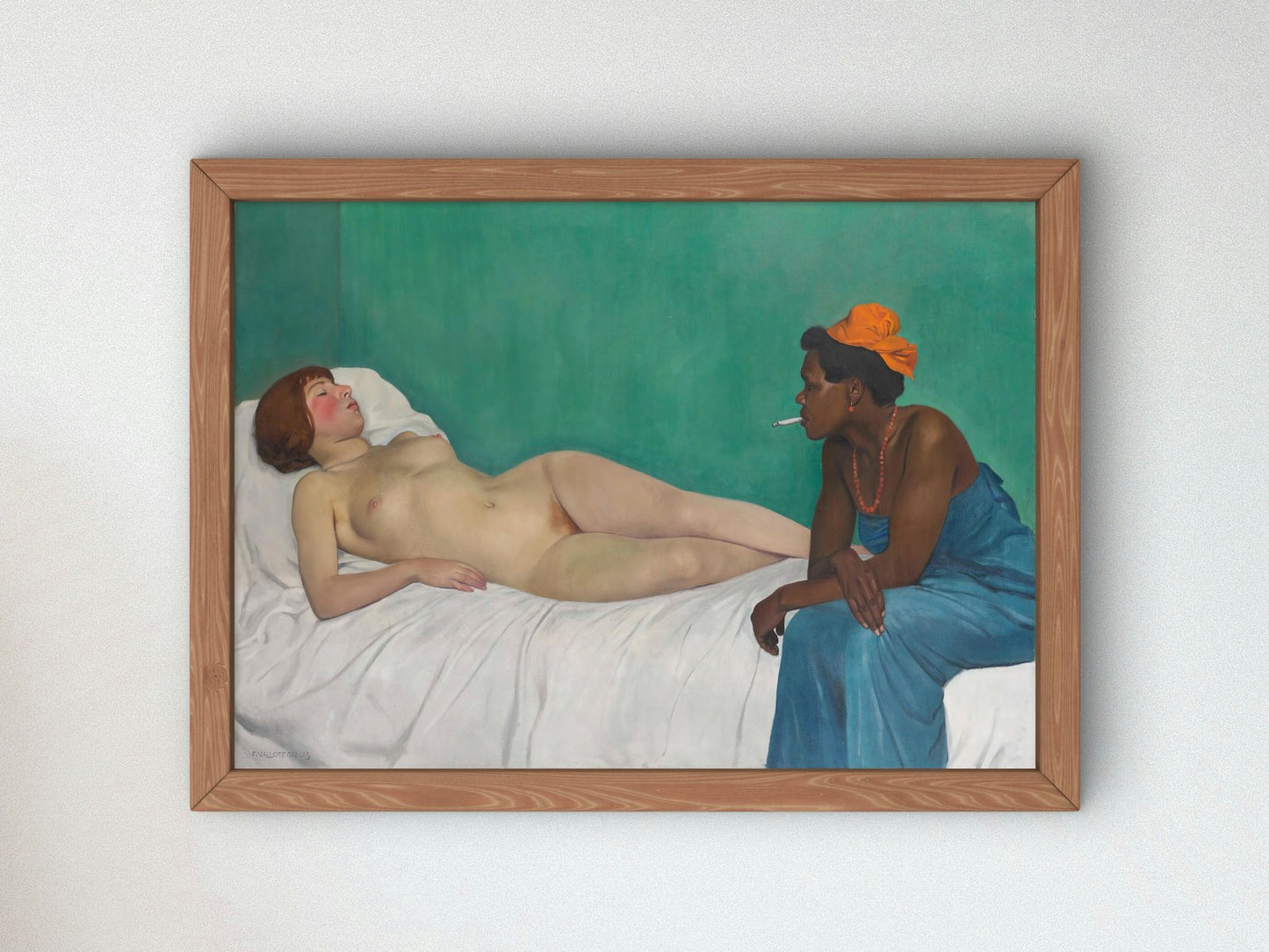 The White and the Black by Félix Vallotton 1913, Wall Art Print, Fine Art Reproduction, Museum Quality Decor, Poster