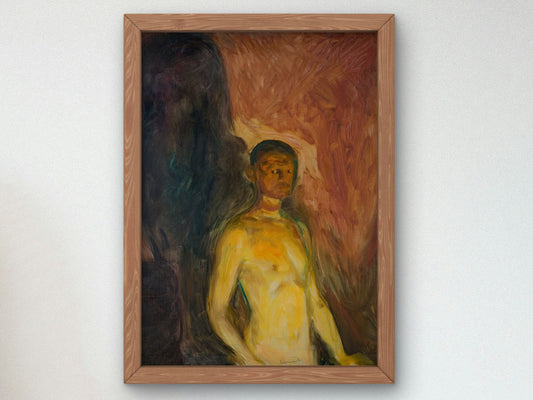 Self Portrait in Hell by Edvard Munch 1903, Wall Art Print, Fine Art Reproduction, Museum Quality Decor, Poster