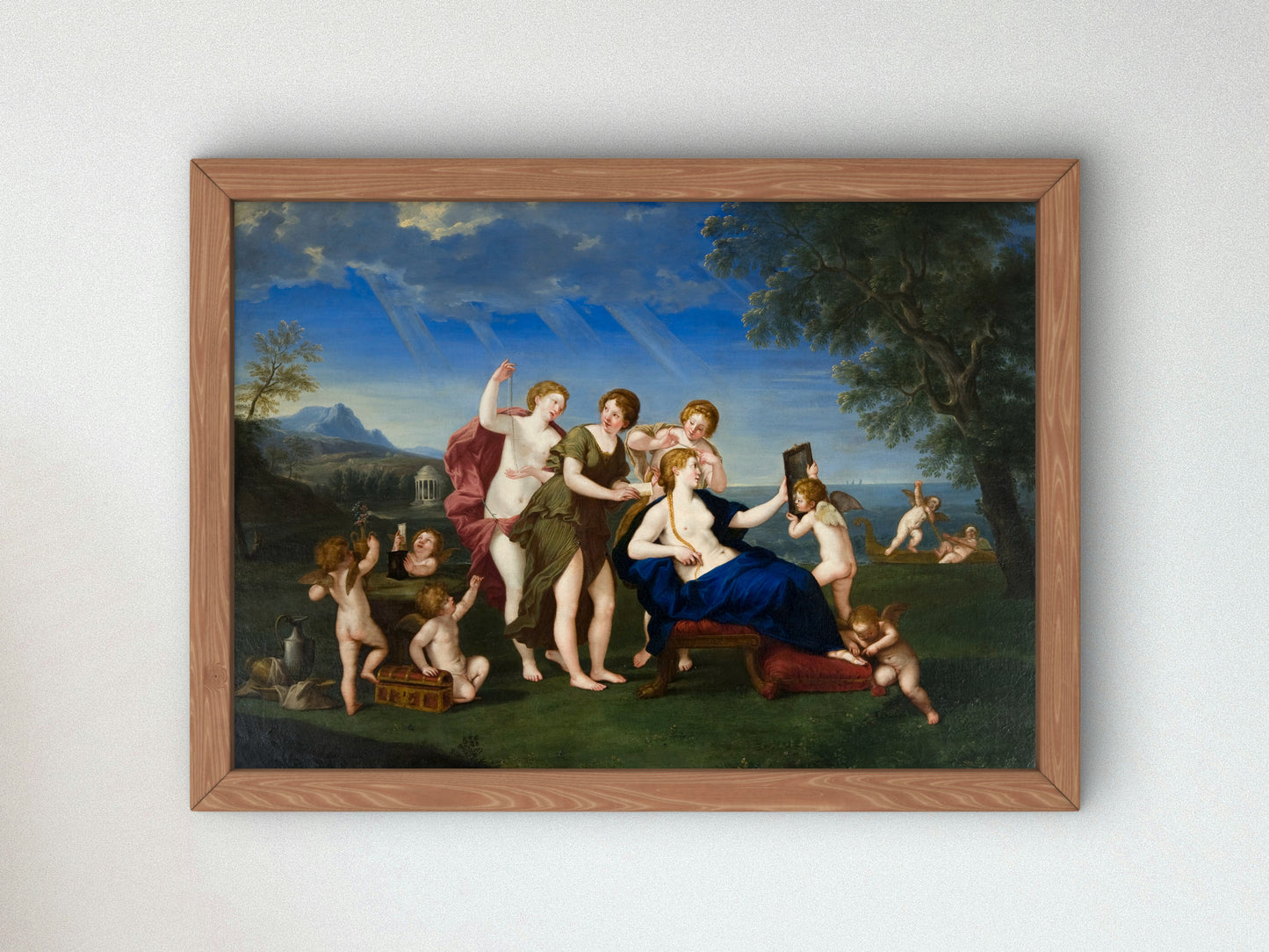 Venus Adorned by the Graces by Francesco Albani 1660, Wall Art Print, Fine Art Reproduction, Museum Quality Decor, Poster