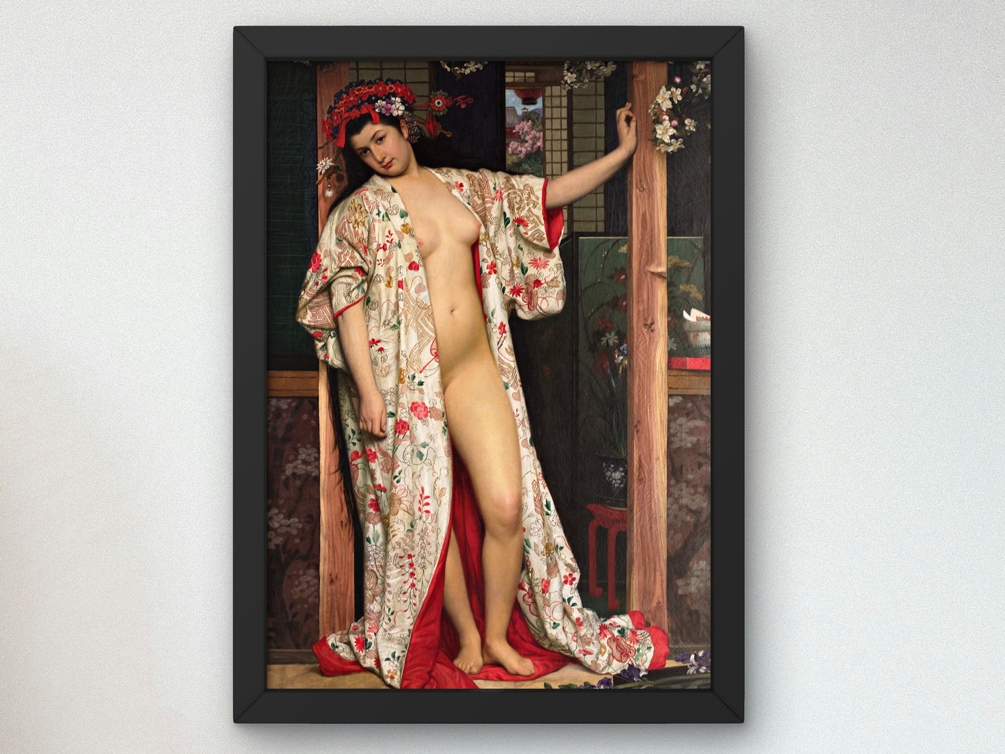 The Japanese Woman at the Bath by James Tissot 1864, Wall Art Print, Fine Art Reproduction, Museum Quality Decor, Poster