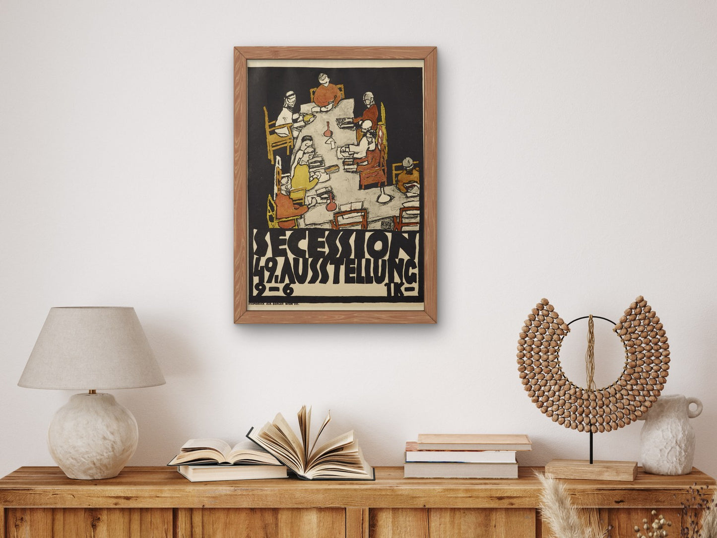 Poster for the XLIX Exhibition of the Vienna Secession by Egon Schiele 1918, Wall Art Print, Fine Art Reproduction, Museum Quality Decor