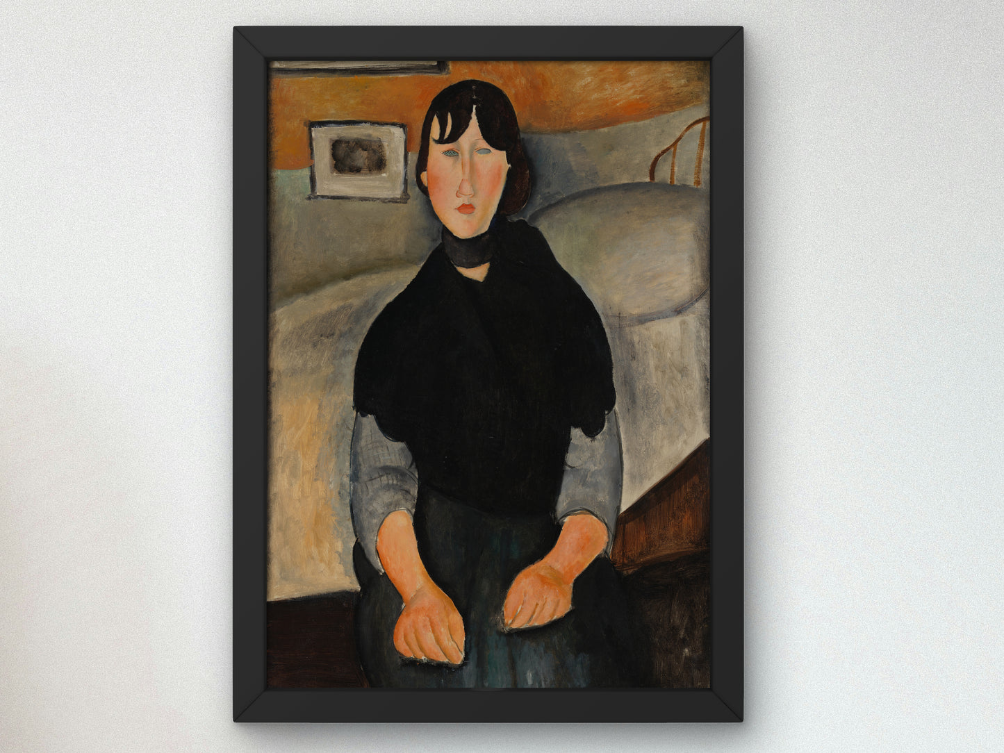 Young Woman of the People by Amedeo Modigliani 1918, Wall Art Print, Fine Art Reproduction, Museum Quality Decor, Poster