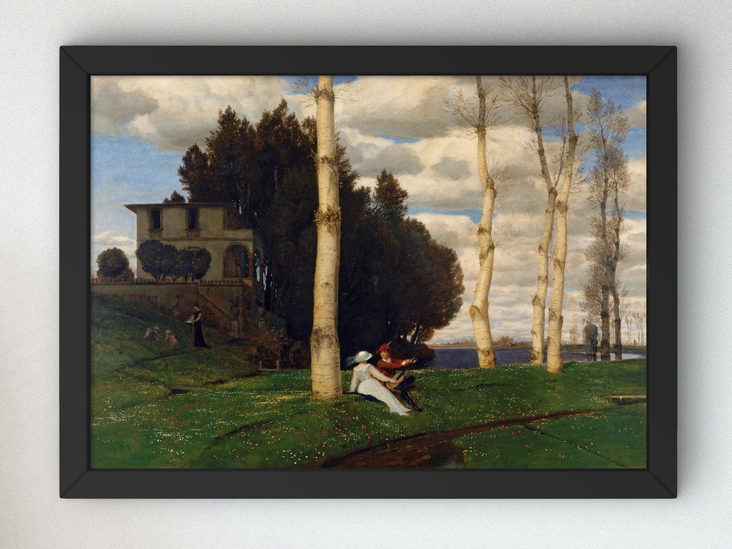 Spring Day The Three Life Ages by Arnold Böcklin 1883, Wall Art Print, Fine Art Reproduction, Museum Quality Decor, Poster