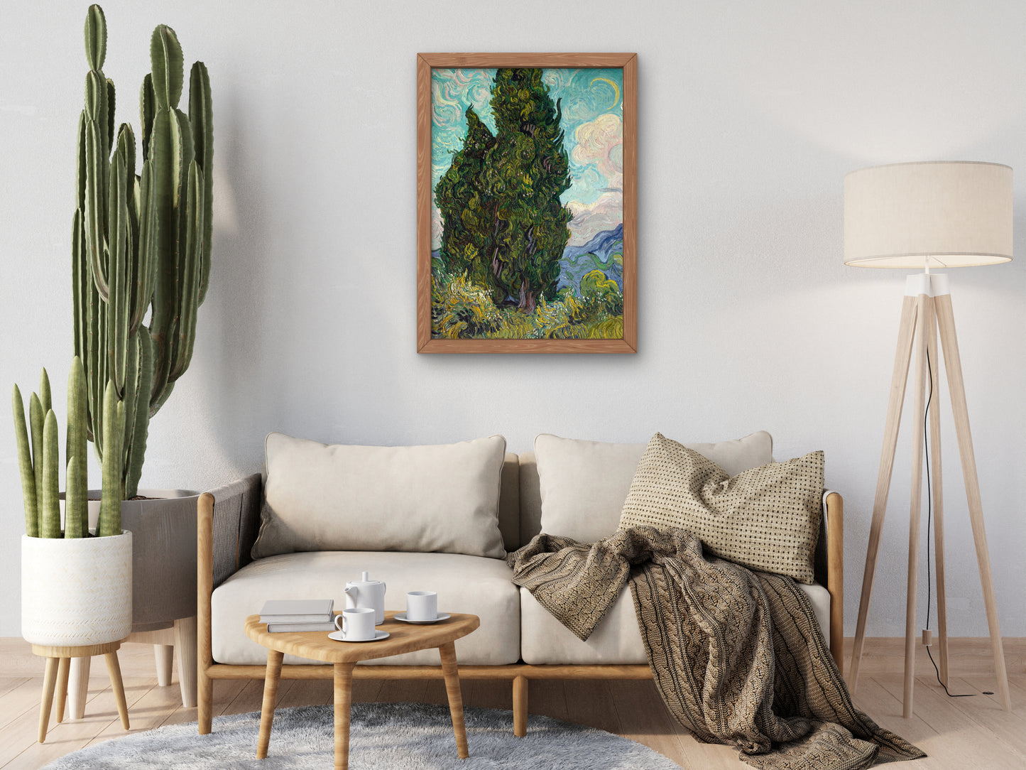 Cypresses by Vincent van Gogh 1889, Wall Art Print, Fine Art Reproduction, Museum Quality Decor, Poster