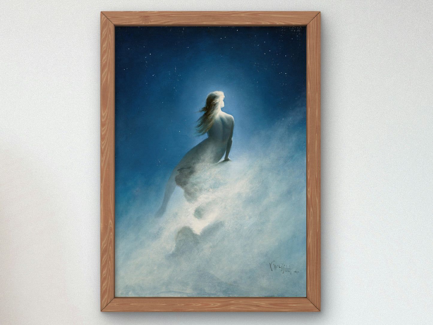 Question to the Stars by Karl Wilhelm Diefenbach 1898, Wall Art Print, Fine Art Reproduction, Museum Quality Decor, Poster