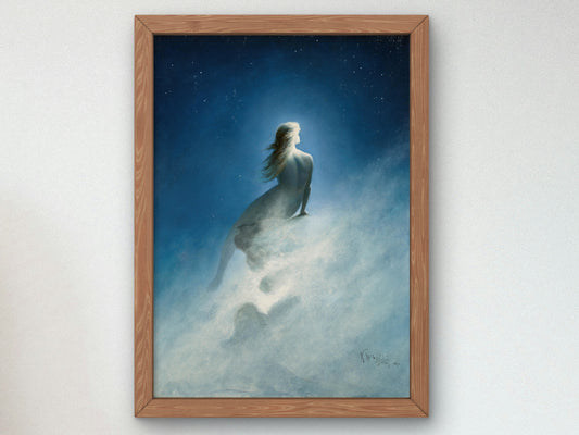 Question to the Stars by Karl Wilhelm Diefenbach 1898, Wall Art Print, Fine Art Reproduction, Museum Quality Decor, Poster
