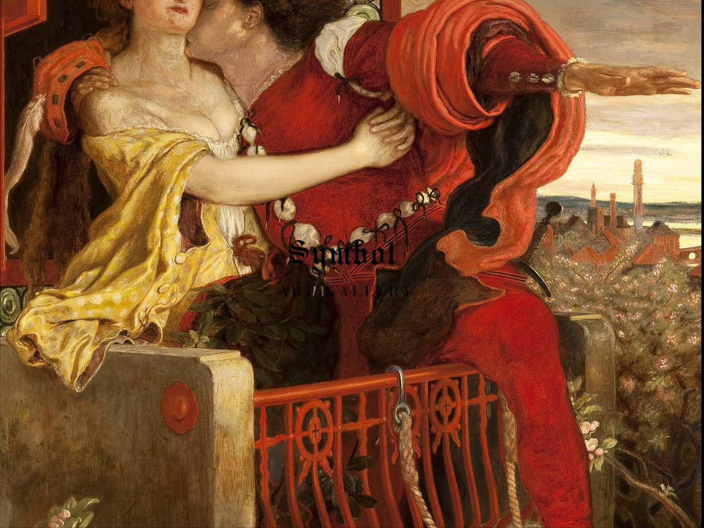 Romeo and Juliet by Ford Madox Brown 1869, Wall Art Print, Fine Art Reproduction, Museum Quality Decor, Poster