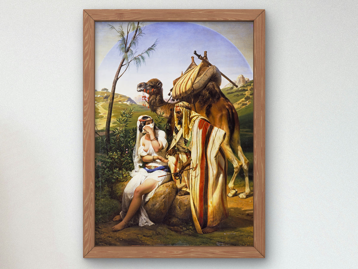 Judah and Tamar by Horace Vernet 1840, Wall Art Print, Fine Art Reproduction, Museum Quality Decor, Poster