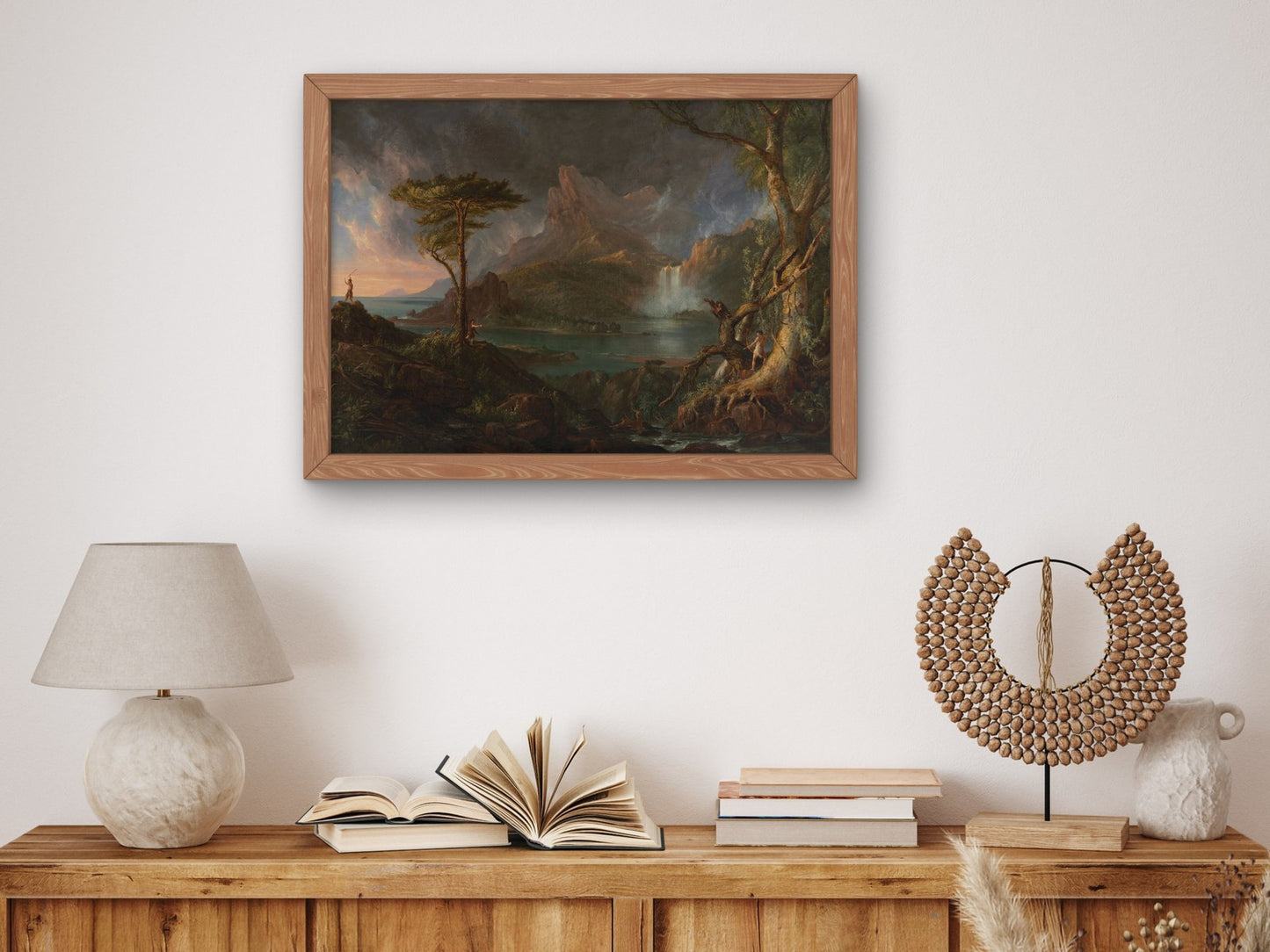 A Wild Scene by Thomas Cole 1831, Wall Art Print, Fine Art Reproduction, Museum Quality Decor, Poster