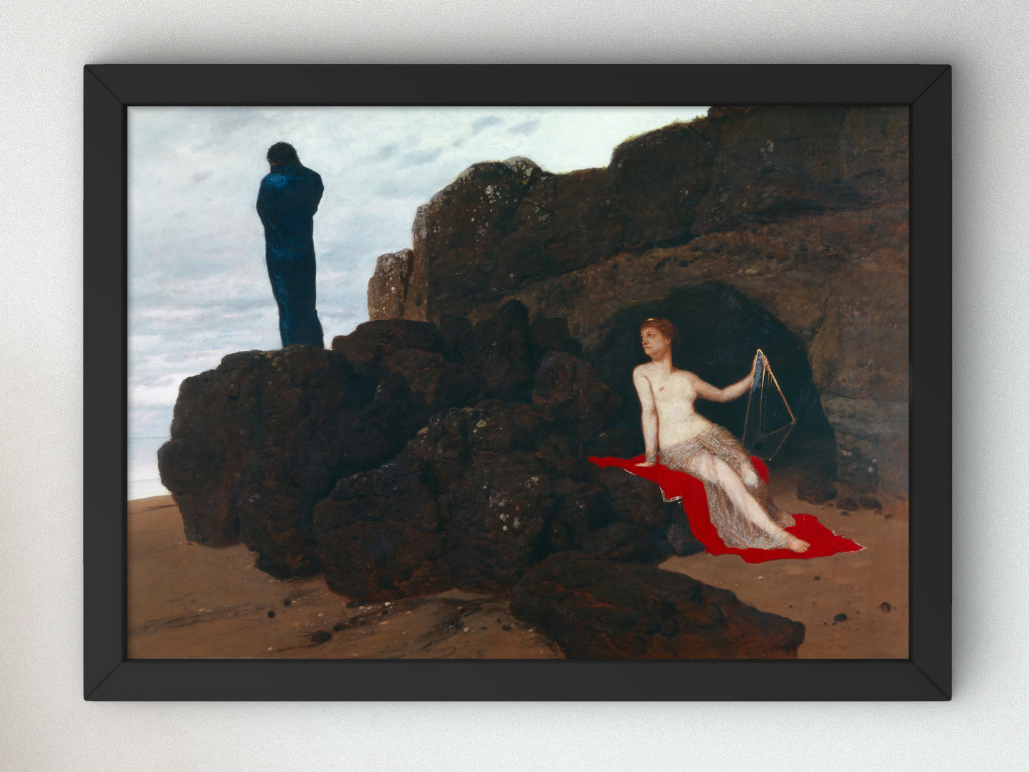 Odysseus and Calypso by Arnold Böcklin 1882, Wall Art Print, Fine Art Reproduction, Museum Quality Decor, Poster