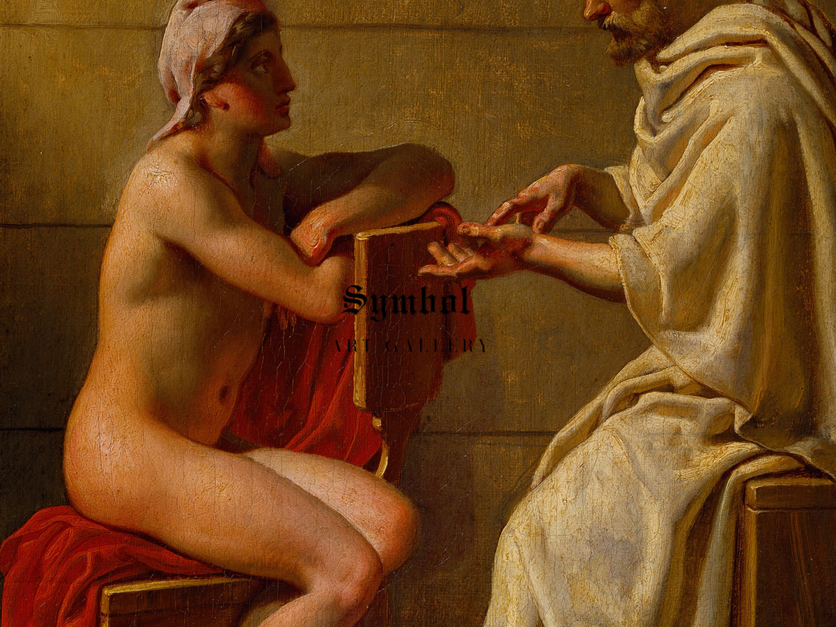 Socrates and Alcibiades by Christoffer Wilhelm Eckersberg 1813, Wall Art Print, Fine Art Reproduction, Museum Quality Decor, Poster