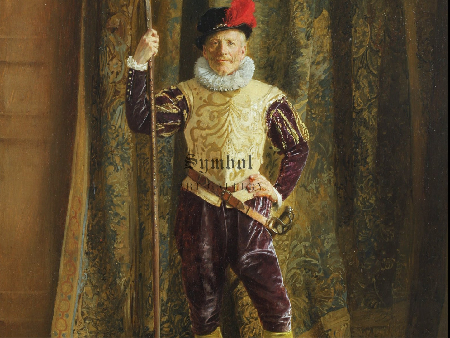 Armour Bearer by Eduard Charlemont 1892, Wall Art Print, Fine Art Reproduction, Museum Quality Decor, Poster