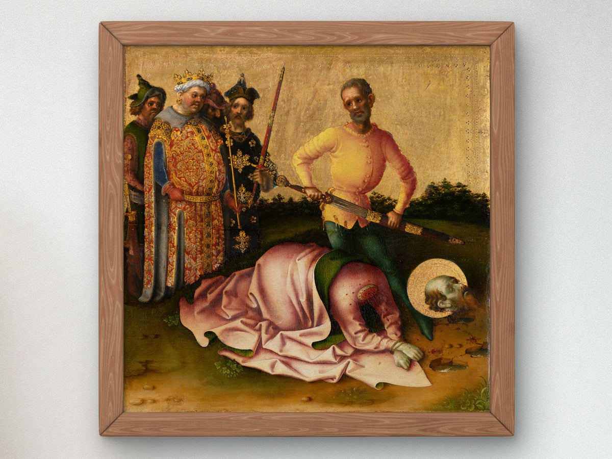 Martyrdom of St Paul by Stefan Lochner 1435, Wall Art Print, Fine Art Reproduction, Museum Quality Decor, Poster