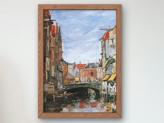 La Place Ary Scheffer, Dordrecht by Eugène Boudin 1884, Wall Art Print, Fine Art Reproduction, Museum Quality Decor, Poster