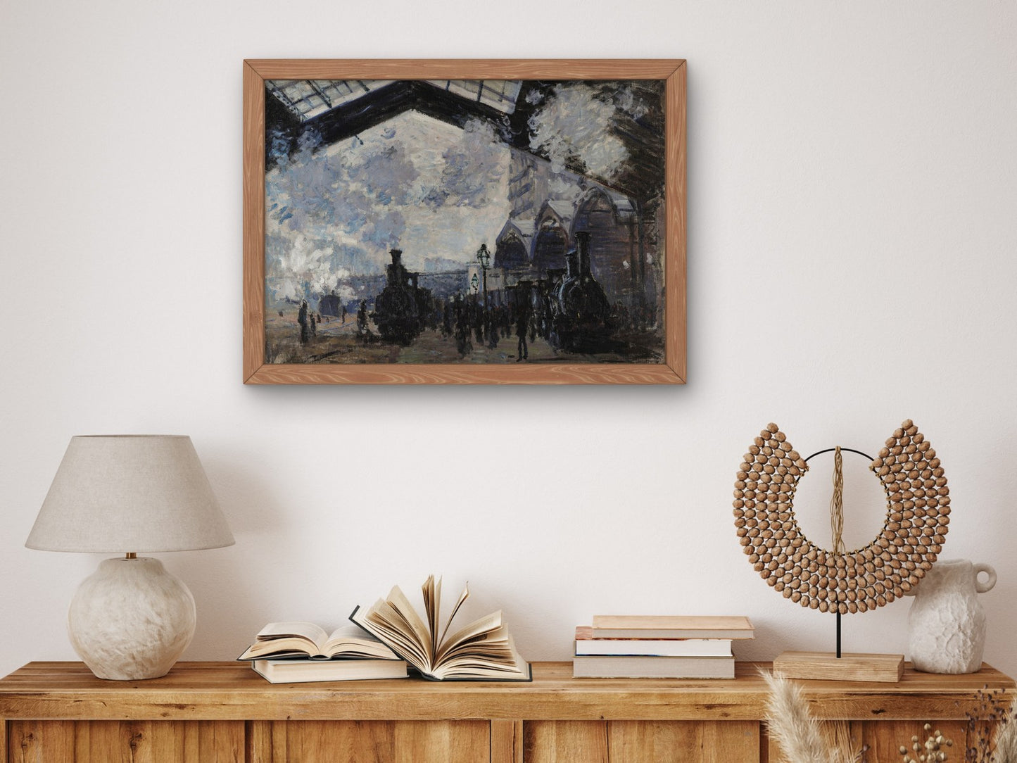 Gare Saint Lazare by Claude Monet 1877, Wall Art Print, Fine Art Reproduction, Museum Quality Decor, Poster