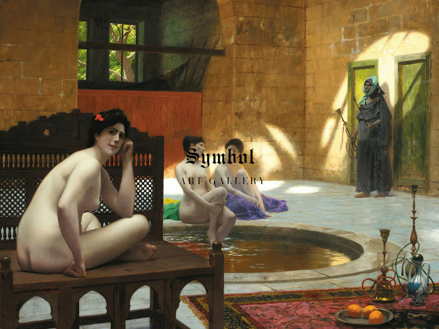 Women at the Bath by Jean Léon Gérôme, Wall Art Print, Fine Art Reproduction, Museum Quality Decor, Poster
