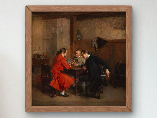 The Three Friends by Ernest Meissonier 1847, Wall Art Print, Fine Art Reproduction, Museum Quality Decor, Poster