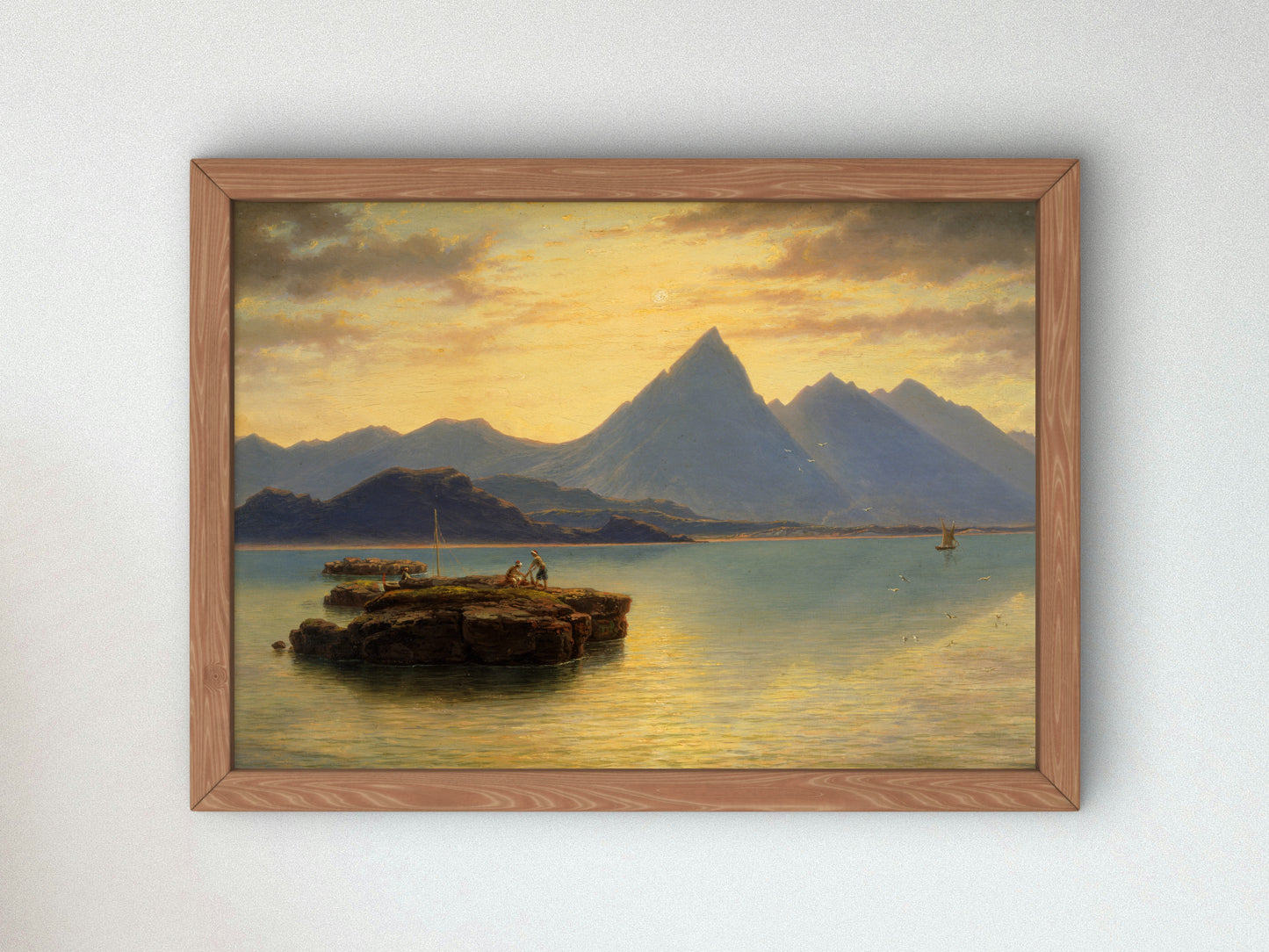Jebel Cherib by Eugene von Guérard 1885, Wall Art Print, Fine Art Reproduction, Museum Quality Decor, Poster
