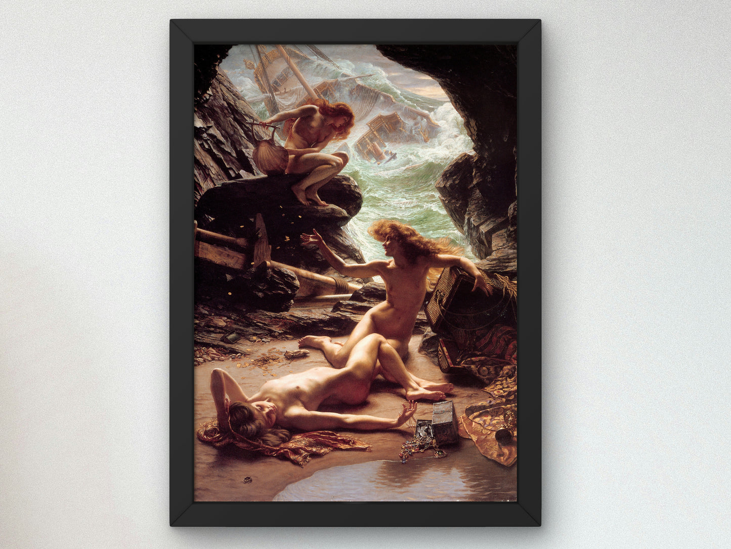 Cave of the Storm Nymphs by Edward John Poynter 1903, Wall Art Print, Fine Art Reproduction, Museum Quality Decor, Poster