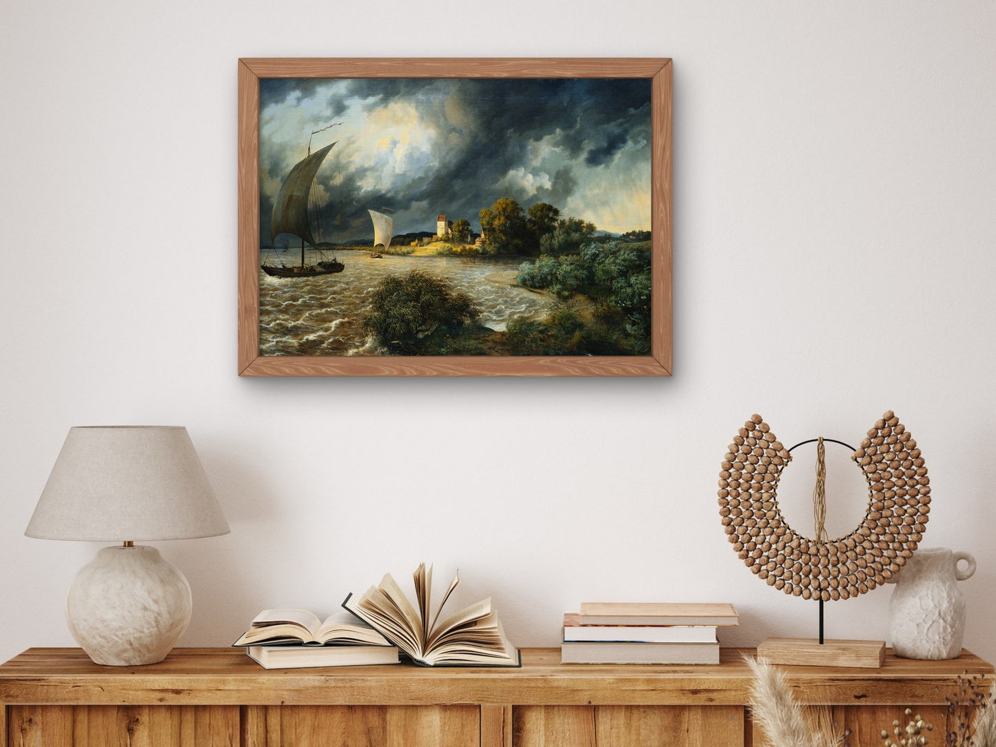 Gewittersturm in der Gegend des Dorfes Kaditz by Ernst Ferdinand Oehme 1827, Wall Art Print, Fine Art Reproduction, Museum Quality Decor