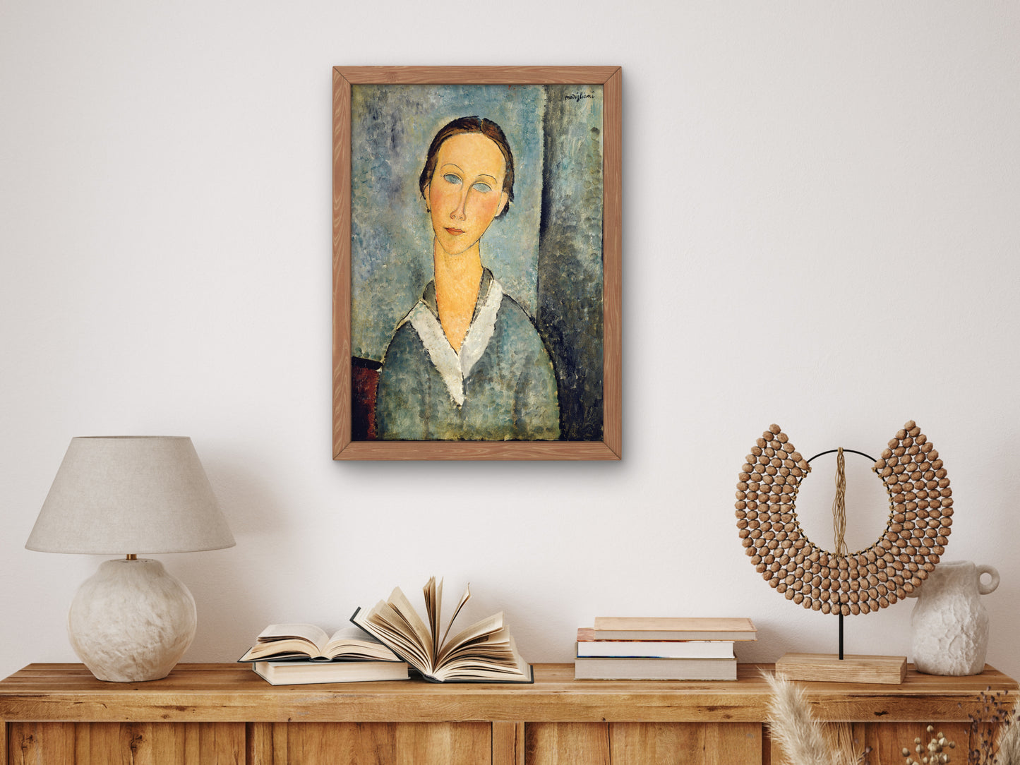 Girl in a Sailor's Blouse by Amedeo Modigliani 1918, Wall Art Print, Fine Art Reproduction, Museum Quality Decor, Poster