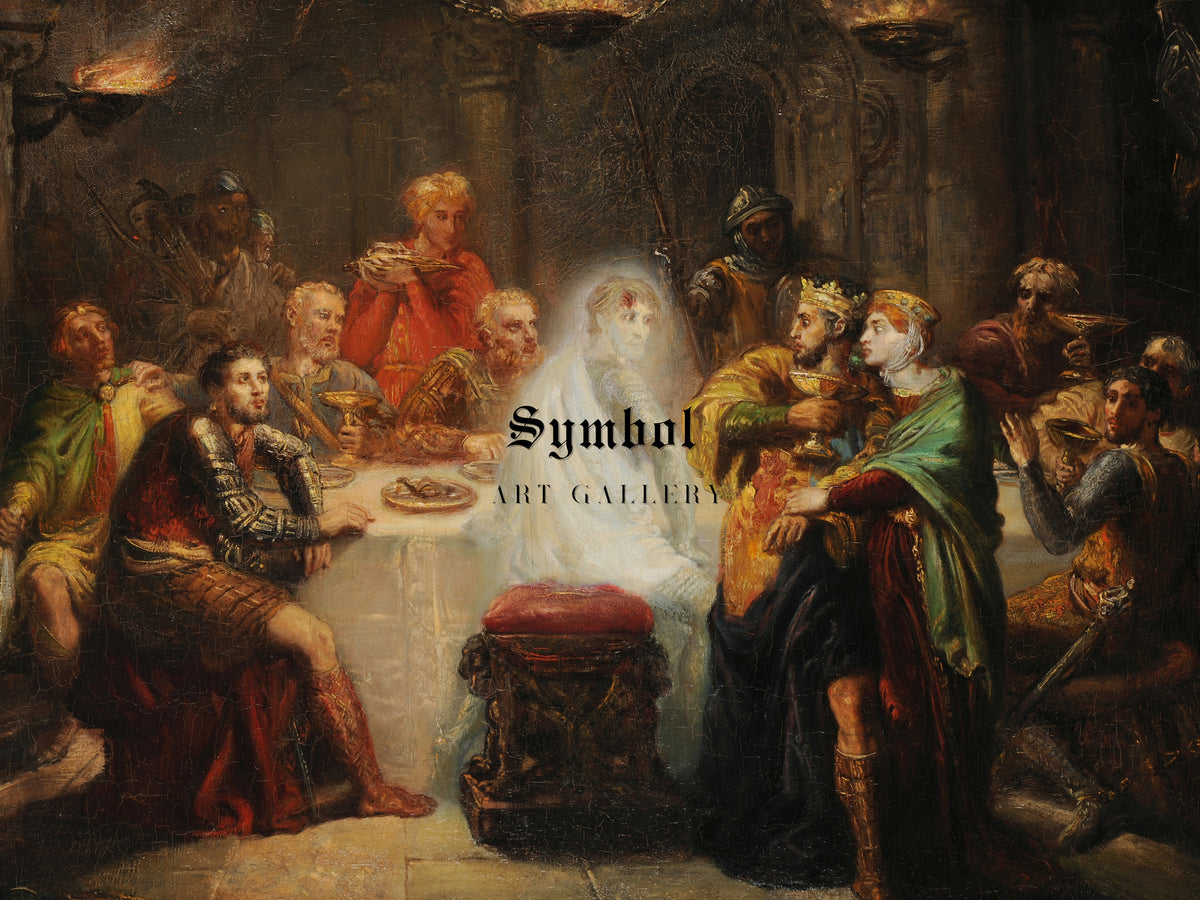 The Ghost of Banquo by Théodore Chassériau 1854, Wall Art Print, Fine Art Reproduction, Museum Quality Decor, Poster