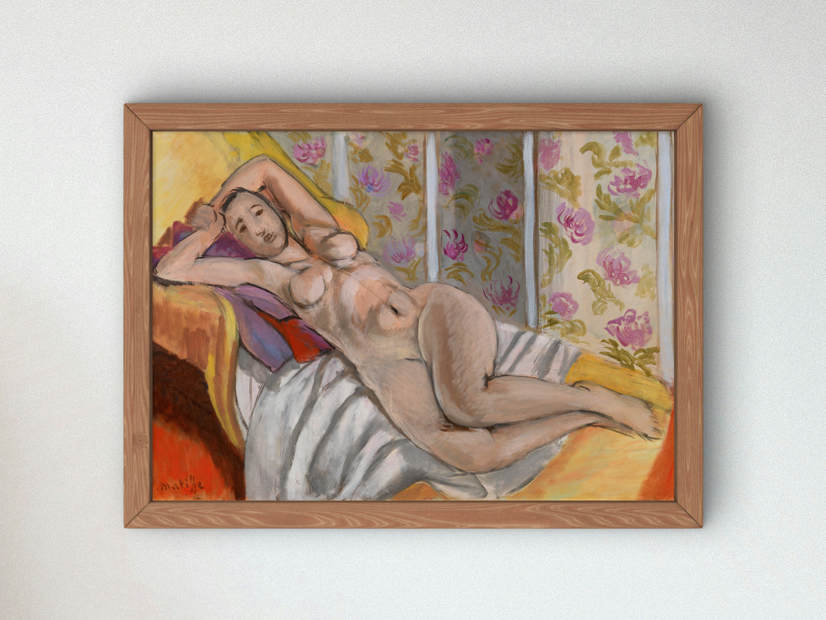 Reclining Nude by Henri Matisse 1923, Wall Art Print, Fine Art Reproduction, Museum Quality Decor, Poster