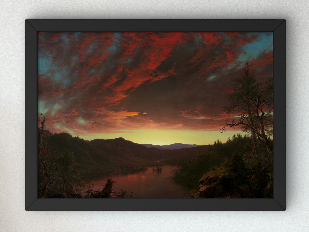 Twilight in the Wilderness by Frederic Edwin Church 1860, Wall Art Print, Fine Art Reproduction, Museum Quality Decor, Poster