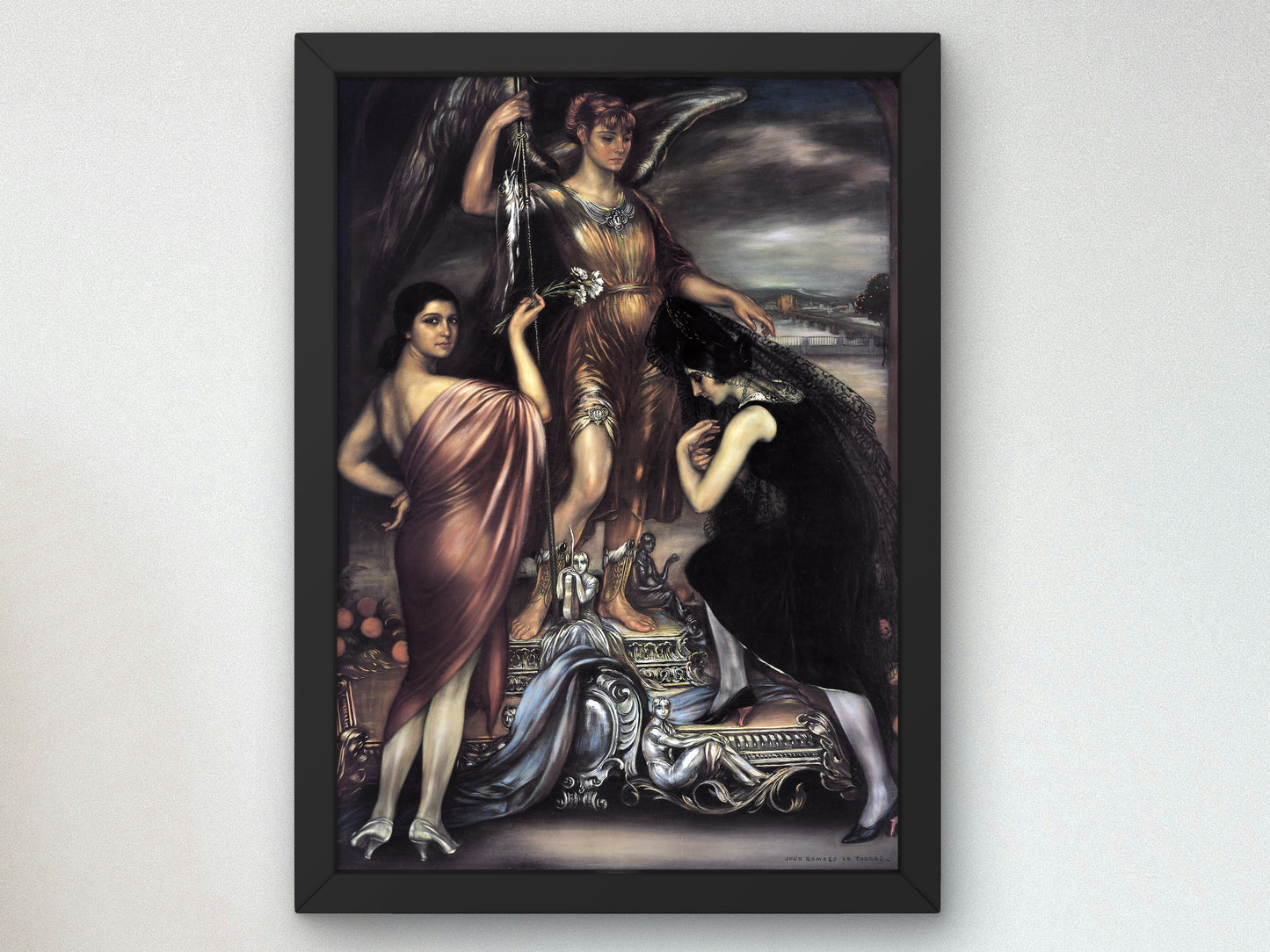 Archangel Saint Raphael by Julio Romero de Torres 1925, Wall Art Print, Fine Art Reproduction, Museum Quality Decor, Poster