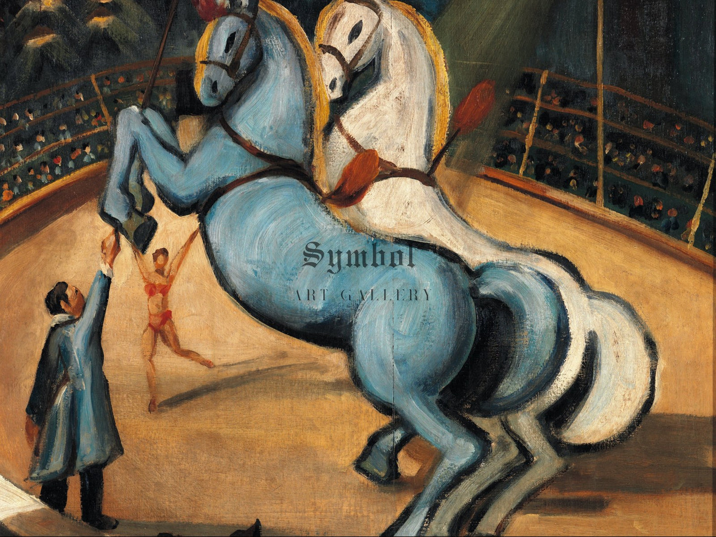 Circus by Adham Wanly 1954, Wall Art Print, Fine Art Reproduction, Museum Quality Decor, Poster