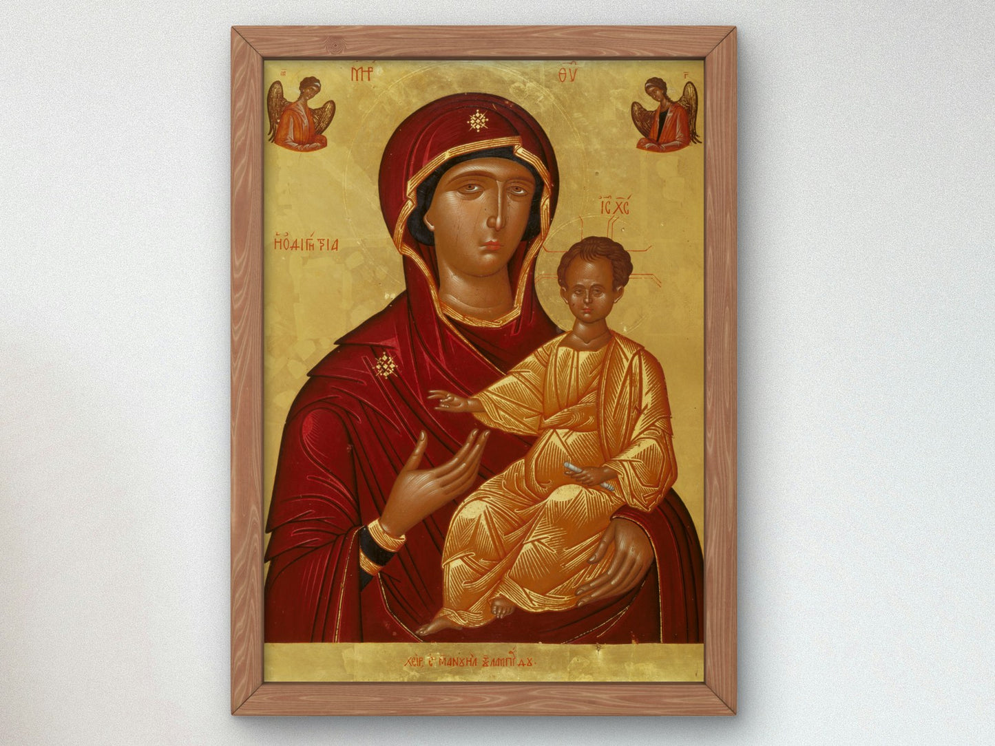 The Virgin Hodegetria by Emmanuel Lambardos, Wall Art Print, Fine Art Reproduction, Museum Quality Decor, Poster