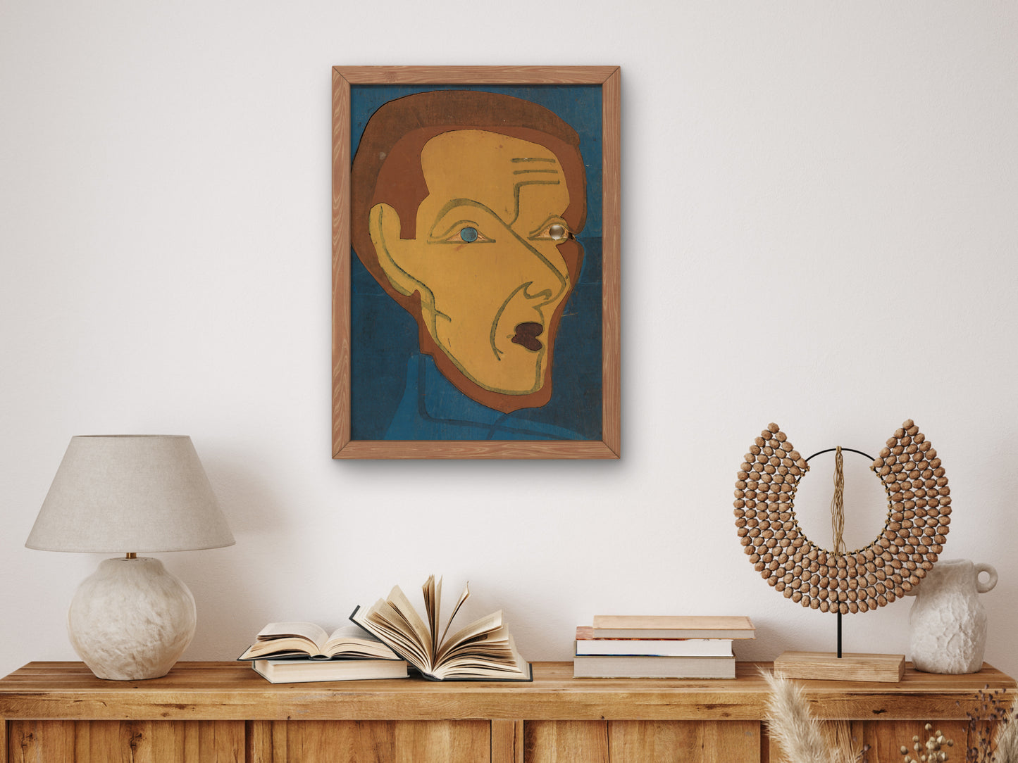 Self Portrait, Colour Block I by Ernst Ludwig Kirchner 1932, Wall Art Print, Fine Art Reproduction, Museum Quality Decor, Poster