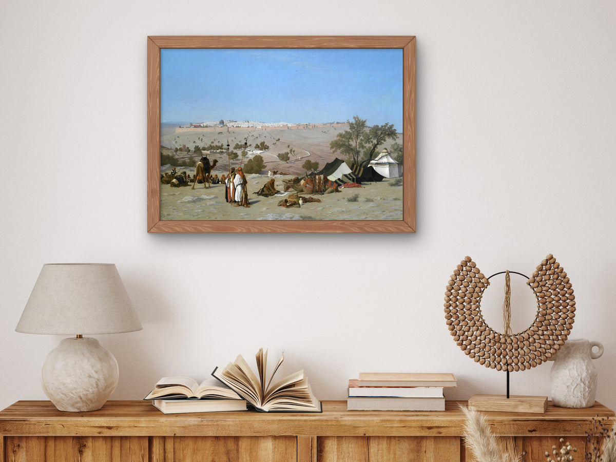 Jerusalem from the Mount of Olives by Charles Théodore Frère 1880, Wall Art Print, Fine Art Reproduction, Museum Quality Decor, Poster