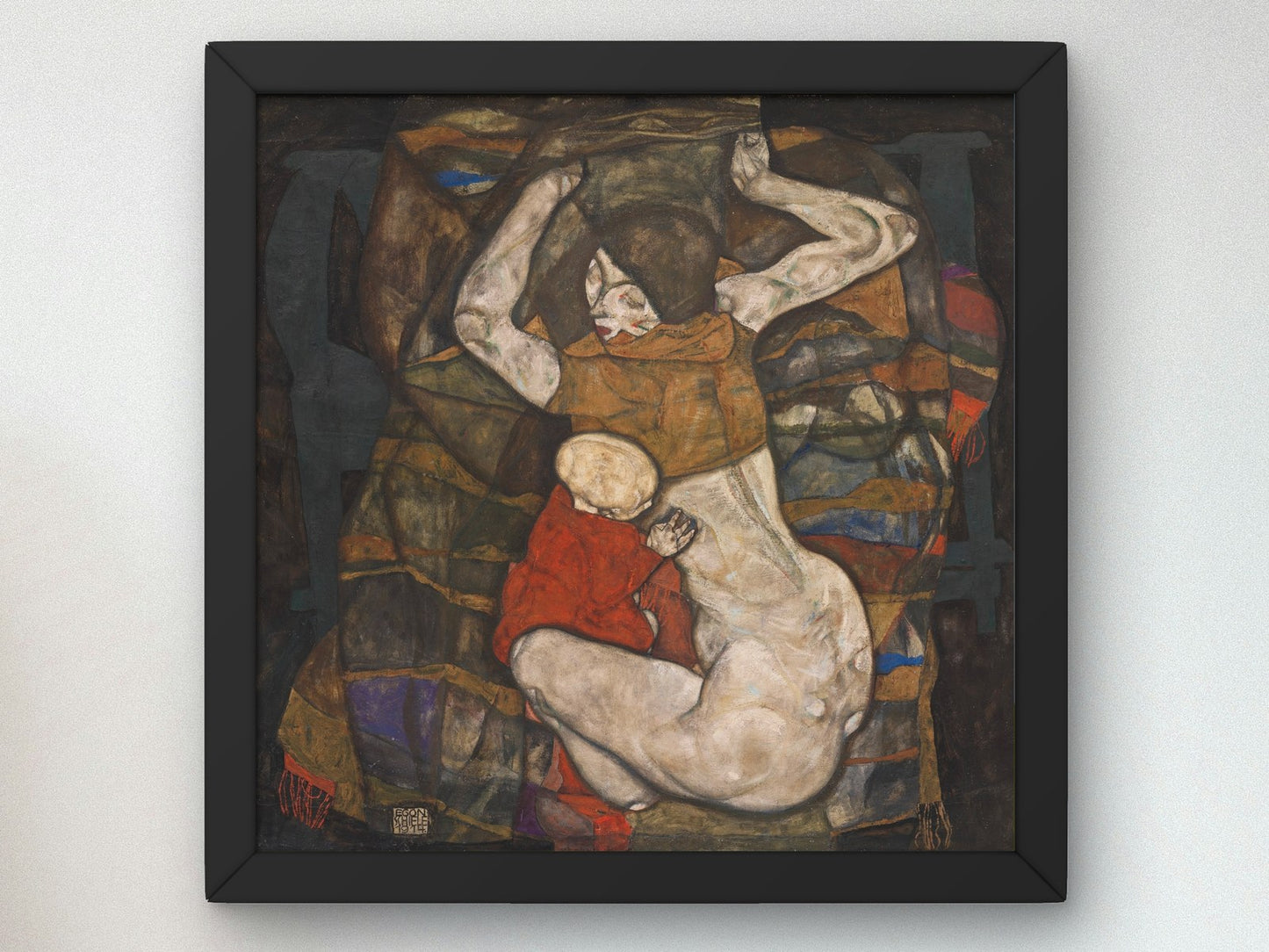 Young Mother by Egon Schiele 1914, Wall Art Print, Fine Art Reproduction, Museum Quality Decor, Poster