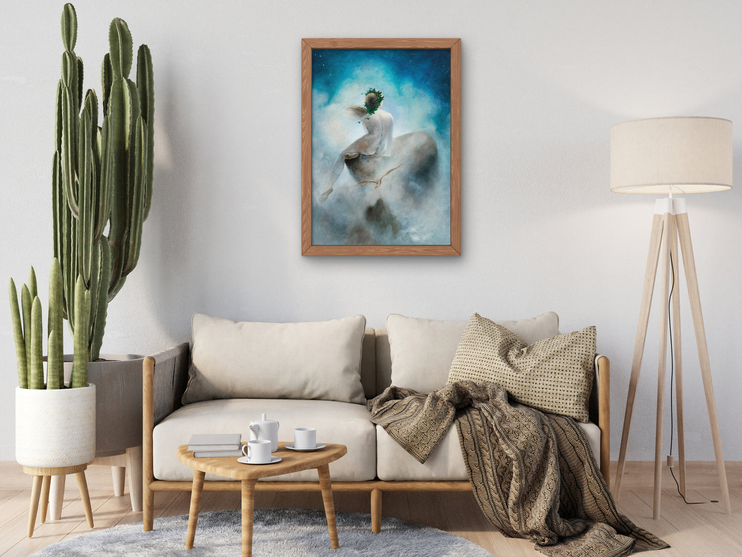 Asking The Stars by Karl Wilhelm Diefenbach, Wall Art Print, Fine Art Reproduction, Museum Quality Decor, Poster