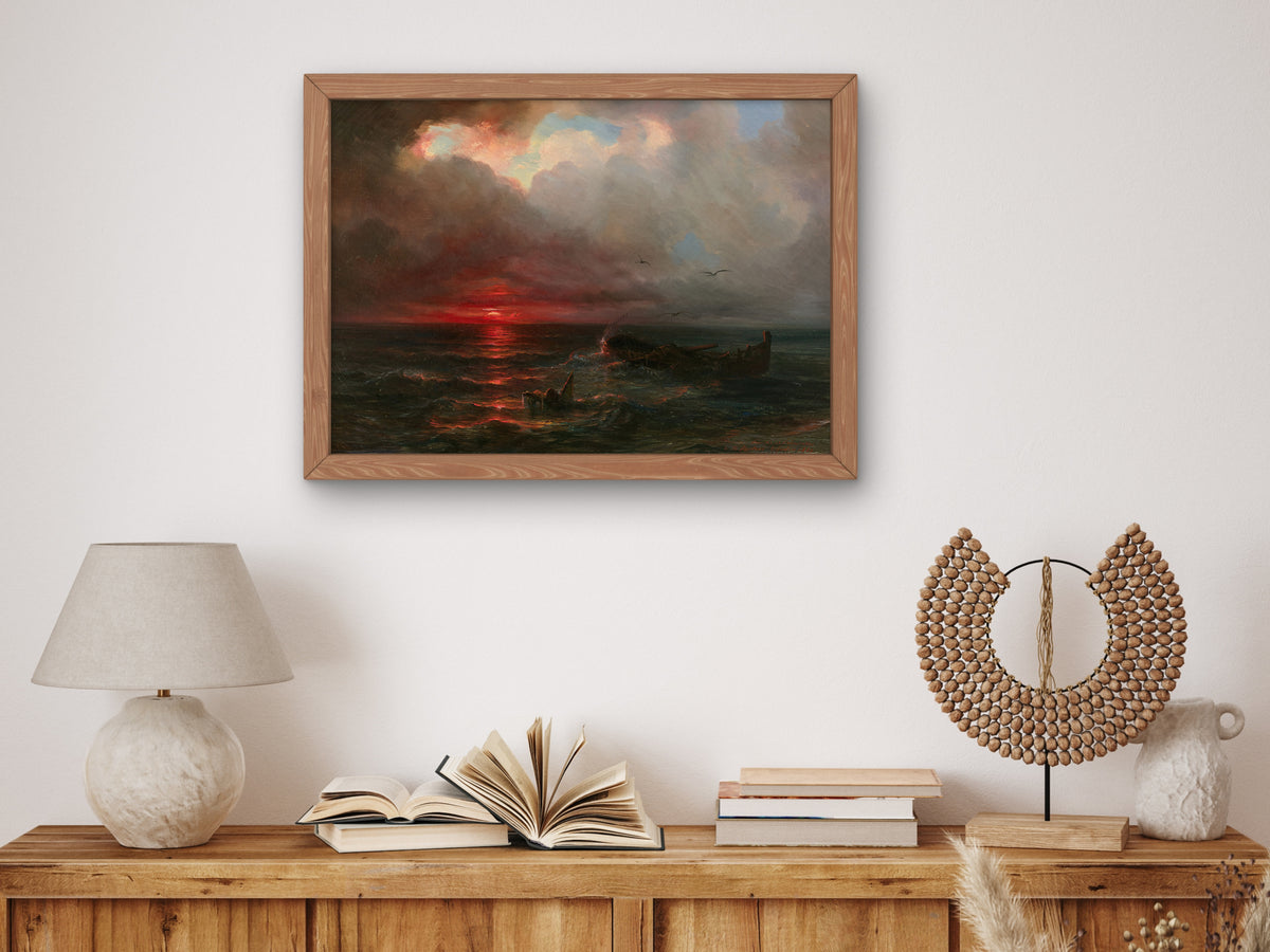 Coast in Algeria by Théodore Gudin 1831, Wall Art Print, Fine Art Reproduction, Museum Quality Decor, Poster